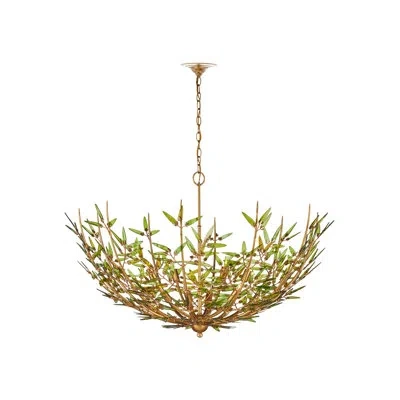 Currey & Company Babylon Chandelier In Contemporary Gold;green