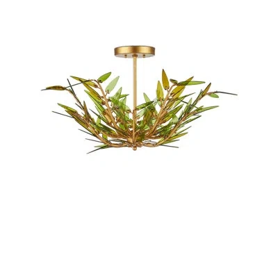 Currey & Company Babylon Pendant In Contemporary Gold;green