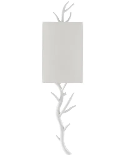 Currey & Company Baneberry Left Wall Sconce In White
