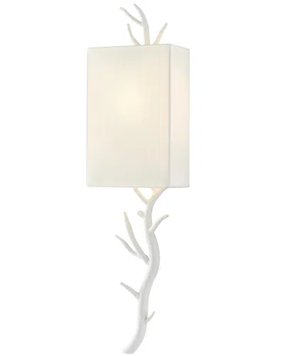 Currey & Company Baneberry Wall Sconce In White