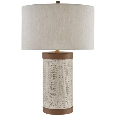 Currey & Company Baptiste Ivory Leather Table Lamp