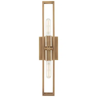 Currey & Company Bergen 21" High Antique Brass 2-light Wall Sconce