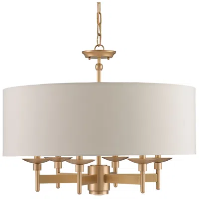 Currey & Company Bering 28" Wide Antique Brass 7-light Chandelier