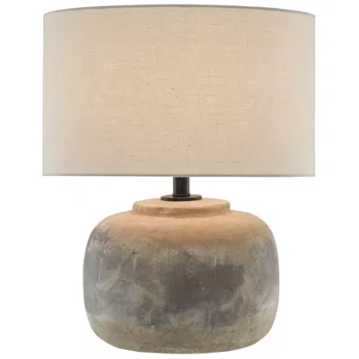 Currey & Company Beton 20"h Antique Earth Concrete Table Lamp