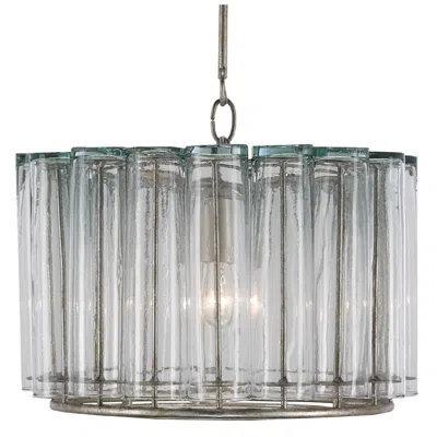 Currey & Company Bevilacqua 13 1/4" Wide Silver Leaf Pendant Light