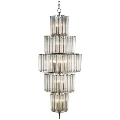 Currey & Company Bevilaqua 68" High Silver Chandelier