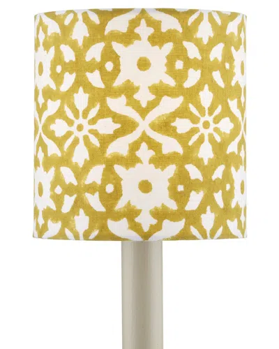 Currey & Company Block Print Drum Chandelier Shade In Yellow