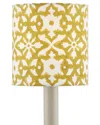 Currey & Company Block Print Drum Chandelier Shade In Yellow