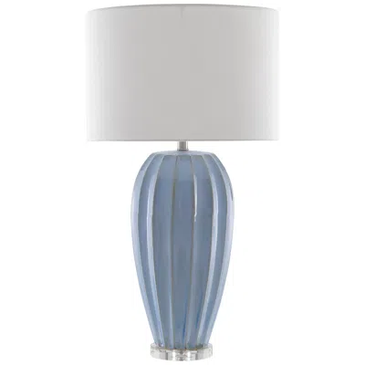 Currey & Company Bluestar 33" Cornflower Blue Porcelain Table Lamp