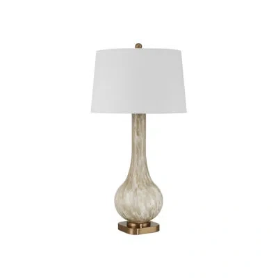 Currey & Company Bombon Table Lamp In Off-white;pale Brown