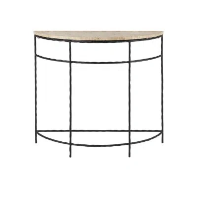 Currey & Company Boyles Stone Frame End Table In Natural