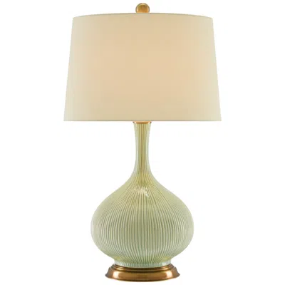 Currey & Company Cait 29 3/4" Grass Green Ceramic Table Lamp