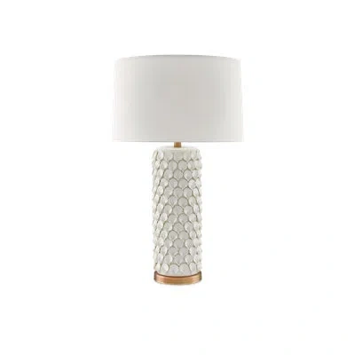 Currey & Company Calla Lily 31.25" Standard Lamp In Cream;antique Brass