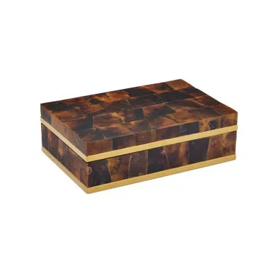 Currey & Company Casey Box In Brown