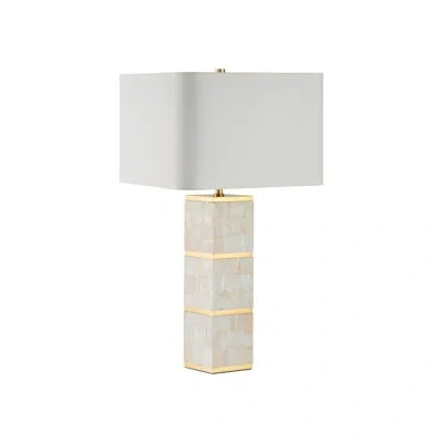 Currey & Company Casey Mother Of Pearl Table Lamp In Brass;natural