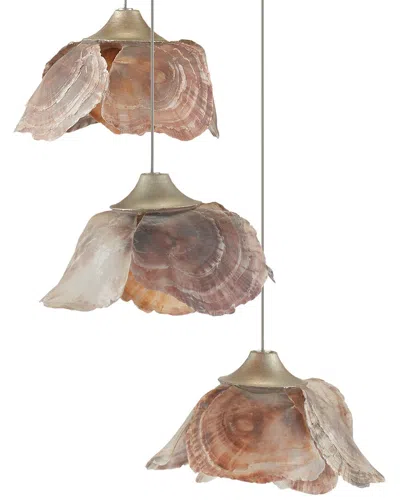 Currey & Company Catrice 3-light Round Multi-drop Pendant In Brown