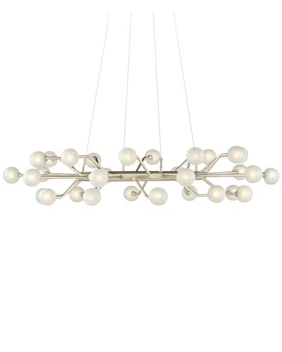 Currey & Company Chaldea 39.5in Silver Led 30-light Chandelier In Multi
