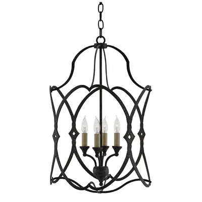 Currey & Company Charisma 16" Wide French Black 4-light Pendant