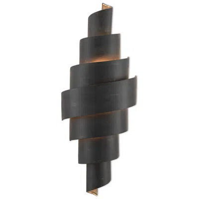 Currey & Company Chiffonade 27 3/4" High French Black Wall Sconce