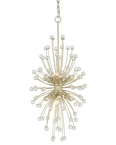 Currey & Company Chrysalis 14in Glass 8-light Chandelier In White