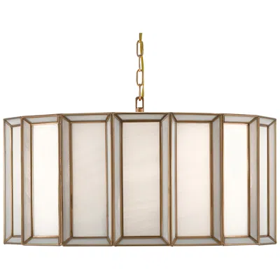 Currey & Company Craftmade Gaze 14" Wide Satin Brass Globe Pendant Light