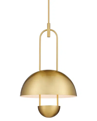 Currey & Company Creighton 17.75in Brass 1-light Led Semi-flush Mount