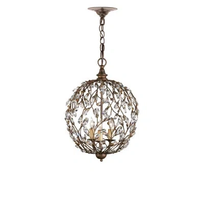 Currey & Company Crystal Bud 3 - Light Candle Style Globe Chandelier With Crystal Accents In Cupertino