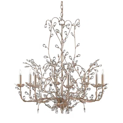 Currey & Company Crystal Bud 33" Large 8-light Chandelier