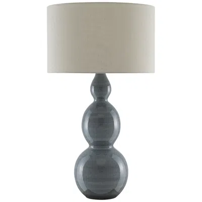 Currey & Company Cymbeline 33 1/2" Steel Blue Ceramic Table Lamp