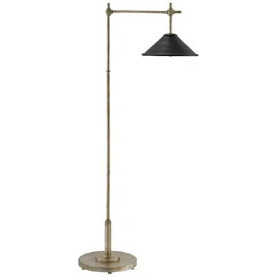 Currey & Company Dao 54" Silver Granello Metal Floor Lamp