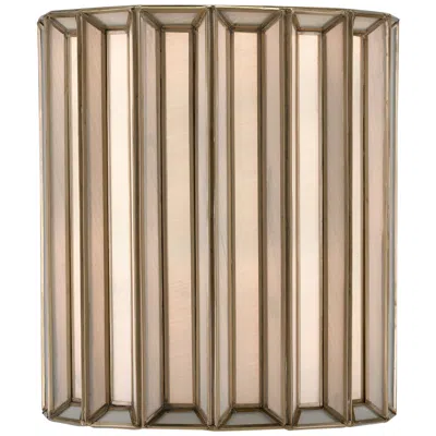Currey & Company Daze 11 3/4" High Antique Brass And White Glass Wall Sconce