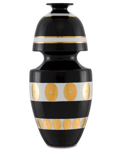 Currey & Company De Luca Gourd Vase In Black