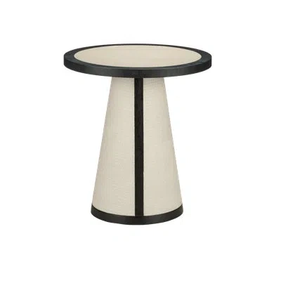 Currey & Company Deanna Raffia Entry Table In Clear