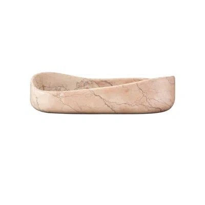 Currey & Company Deaton Rosa Marble Bowl In Natural