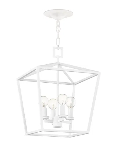 Currey & Company Denison 12in White 4-light Lantern