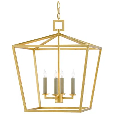 Currey & Company Denison 18" Medium Gold 4-light Lantern