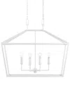 Currey & Company Denison 40in White 6-light Rectangular Lantern
