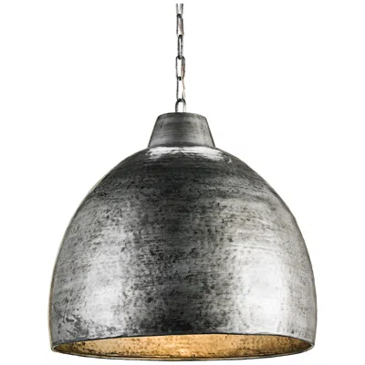 Currey & Company Earthshine Wrought Iron Dome 22" Wide Pendant Light