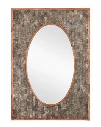Currey & Company Ebba Rectangular Mirror In Brown