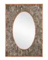 Currey & Company Ebba Rectangular Mirror In Brown
