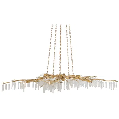 Currey & Company Forest Light 62" Wide 10-light Gold Chandelier