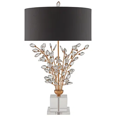 Currey & Company Forget-me-not 32 1/4" Gold And Crystal Table Lamp