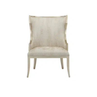 Currey & Company Garson Silver Linen Chair In Gray