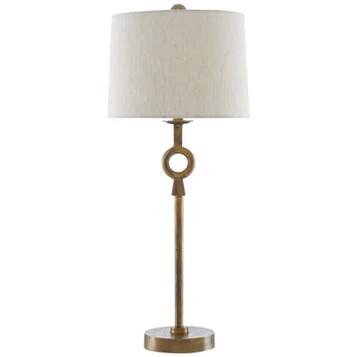 Currey & Company Germaine Antique Brass Stem Table Lamp