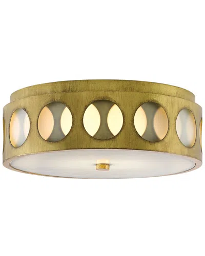 Currey & Company Go-go 16in Brass Flush Mount