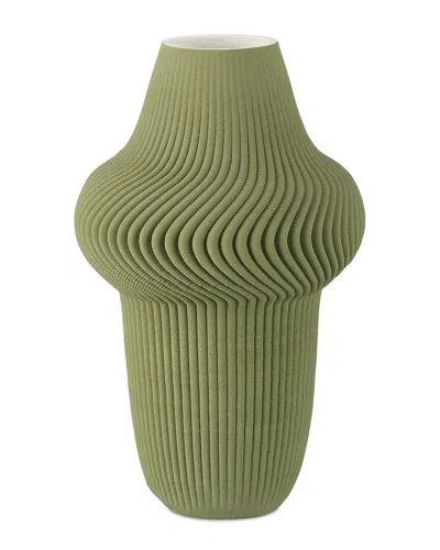 Currey & Company Green Plisse Large Vase