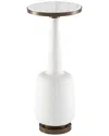 Currey & Company Greta White Drinks Table In White