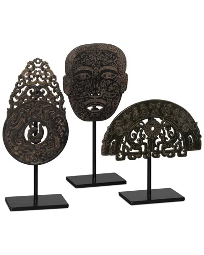 Currey & Company Han Dynasty Jade Jewel In Black