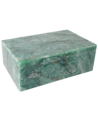 Currey & Company Handmade Green Aventurine Box In Natural