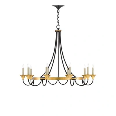 Currey & Company Hanlon Chandelier In Black
